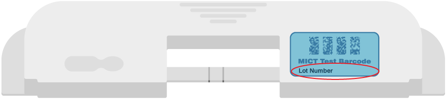 MICT Instrument - Location of Lot Number